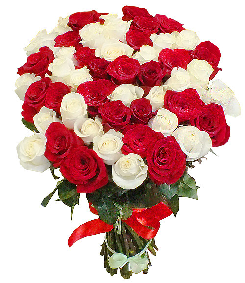 Букет из 51 розы «Светлая Грусть» 70 см