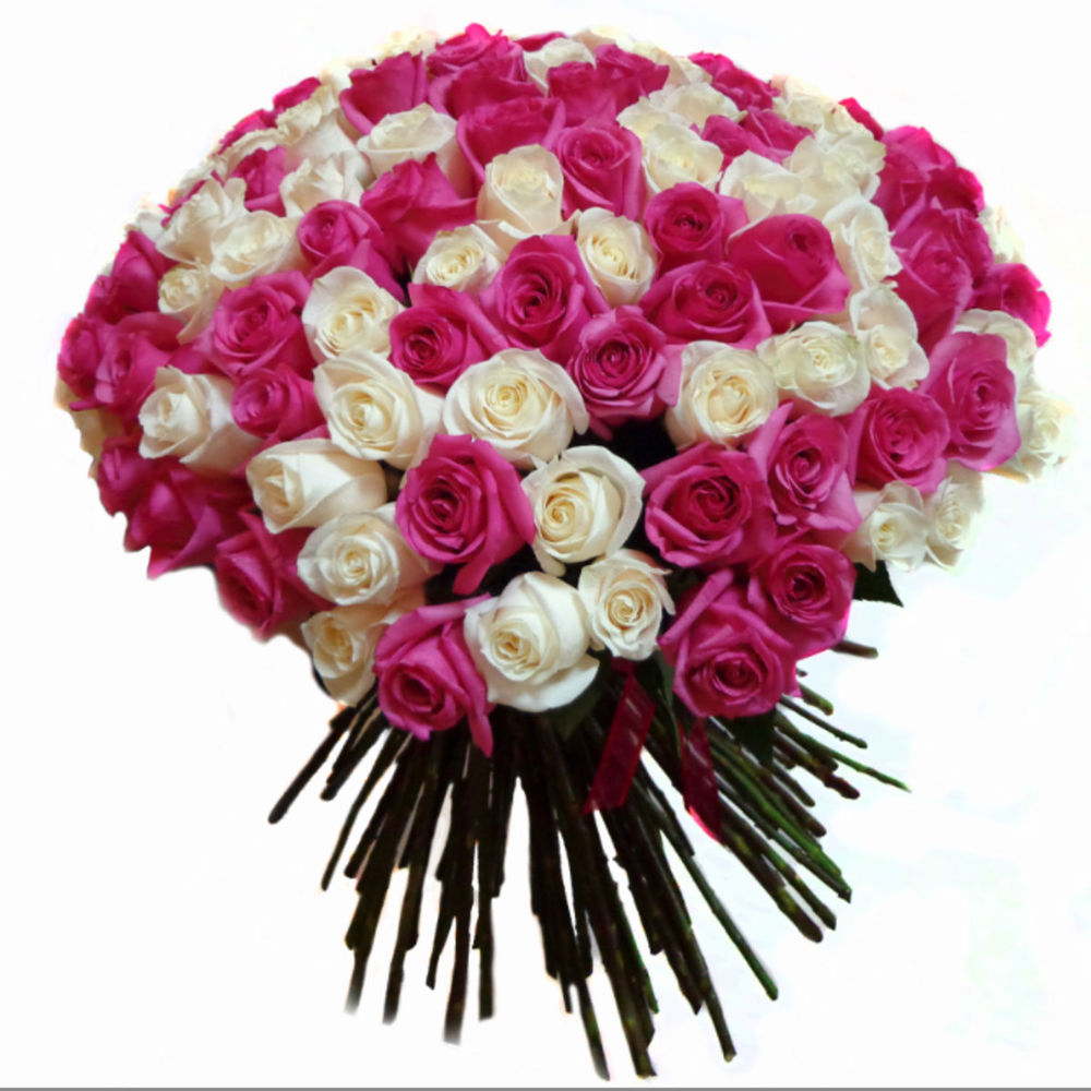 Букет из 101 розы «Идеальная любовь» 50 см