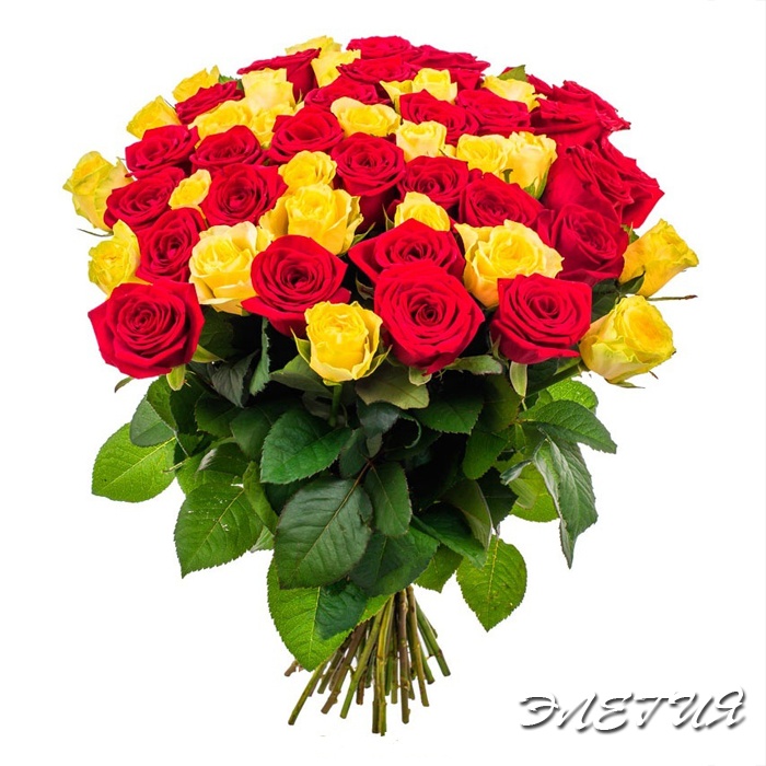 Букет из 51 розы «Ритм Сердца» 50 см