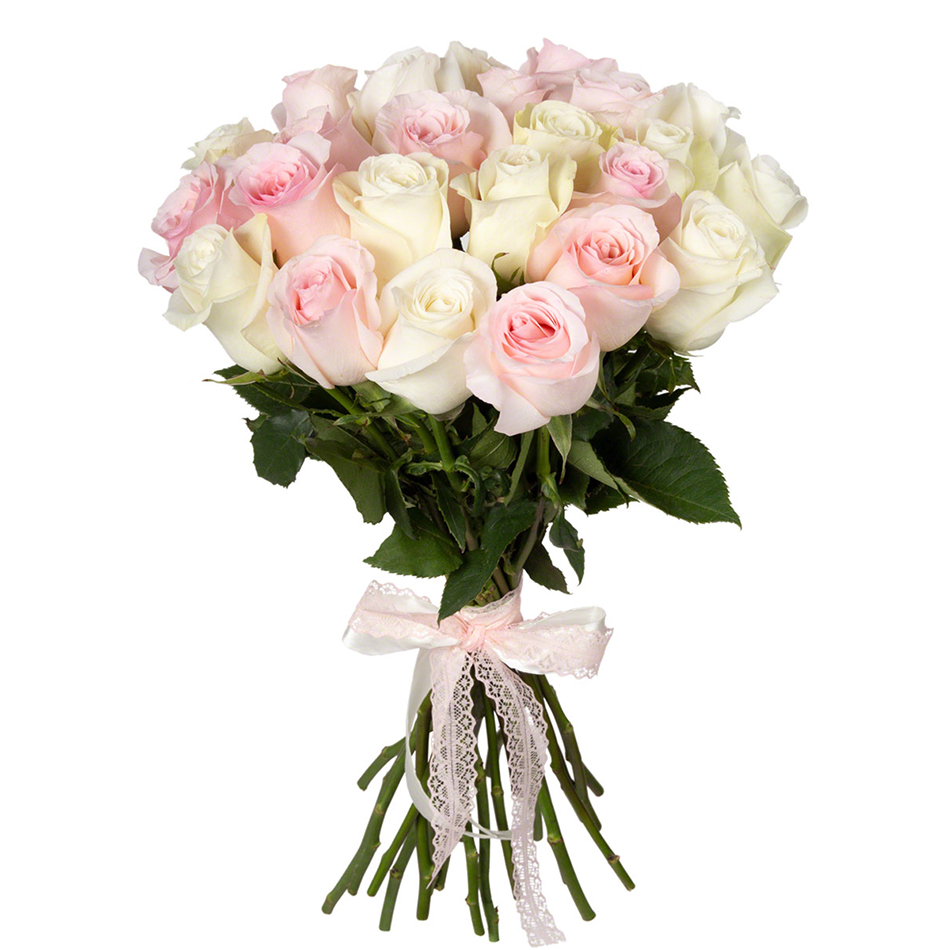 Букет из 25 роз «Анжела» 60 см