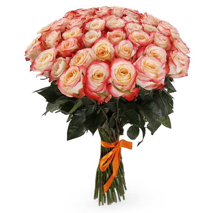 Букет из 51 розы «Кабаре» 50 см